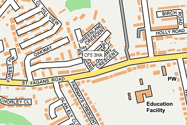 CF5 3HA map - OS OpenMap – Local (Ordnance Survey)