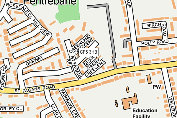 CF5 3HB map - OS OpenMap – Local (Ordnance Survey)