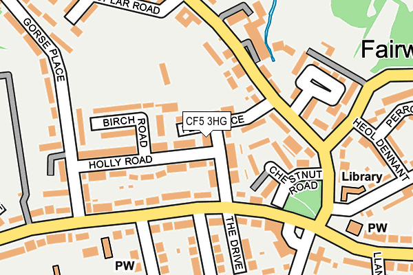 CF5 3HG map - OS OpenMap – Local (Ordnance Survey)