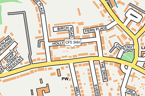 CF5 3HH map - OS OpenMap – Local (Ordnance Survey)