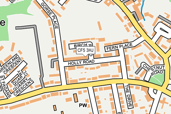 CF5 3HJ map - OS OpenMap – Local (Ordnance Survey)