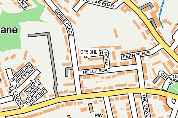 CF5 3HL map - OS OpenMap – Local (Ordnance Survey)