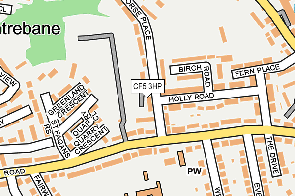 CF5 3HP map - OS OpenMap – Local (Ordnance Survey)