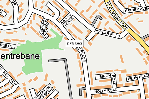 CF5 3HQ map - OS OpenMap – Local (Ordnance Survey)