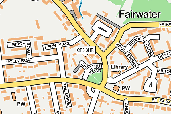 CF5 3HR map - OS OpenMap – Local (Ordnance Survey)