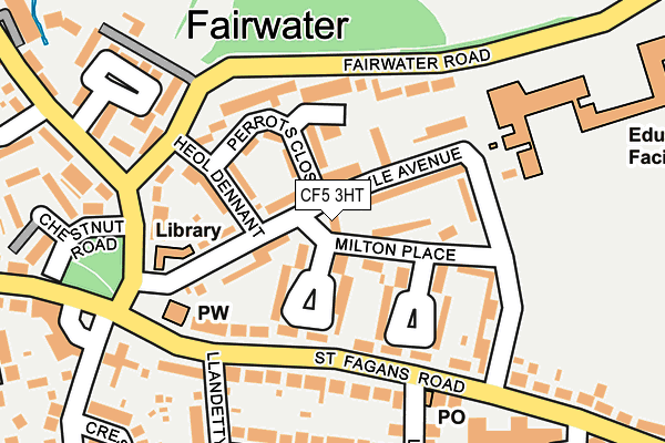 CF5 3HT map - OS OpenMap – Local (Ordnance Survey)