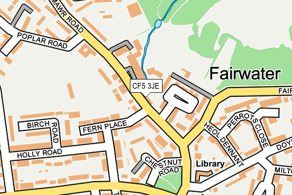 CF5 3JE map - OS OpenMap – Local (Ordnance Survey)