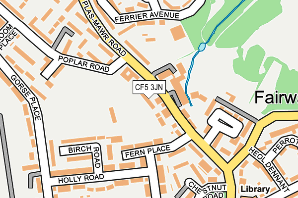 CF5 3JN map - OS OpenMap – Local (Ordnance Survey)