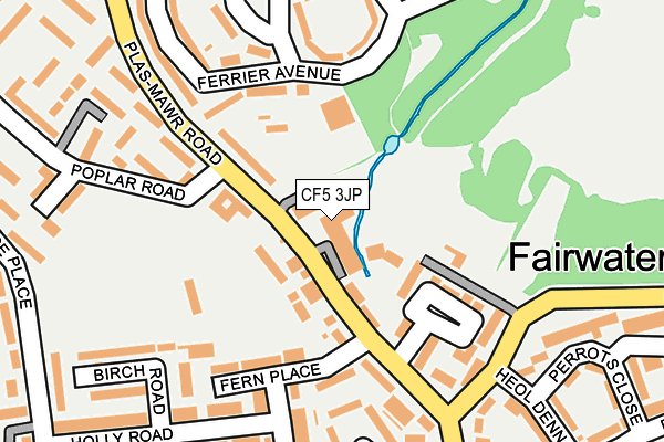 CF5 3JP map - OS OpenMap – Local (Ordnance Survey)