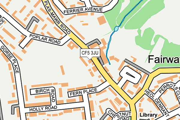 CF5 3JU map - OS OpenMap – Local (Ordnance Survey)