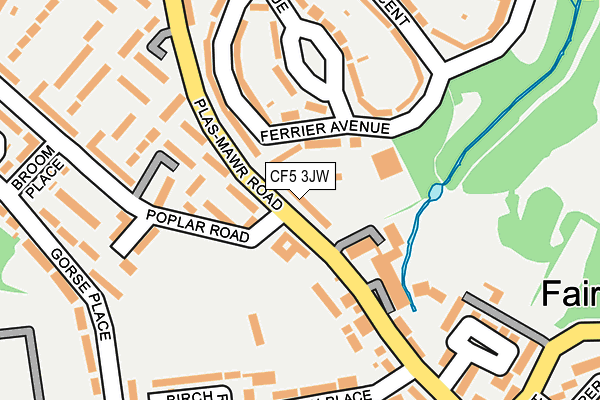 CF5 3JW map - OS OpenMap – Local (Ordnance Survey)