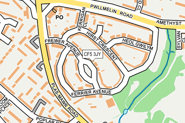 CF5 3JY map - OS OpenMap – Local (Ordnance Survey)