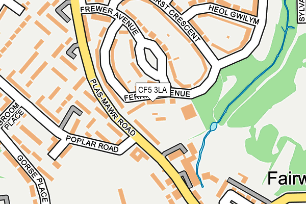 CF5 3LA map - OS OpenMap – Local (Ordnance Survey)