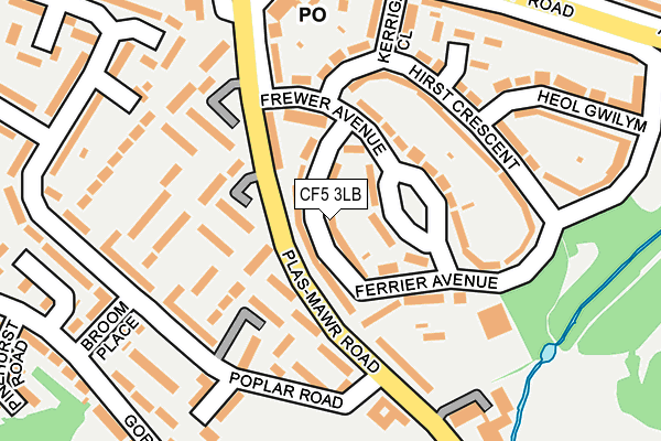 CF5 3LB map - OS OpenMap – Local (Ordnance Survey)