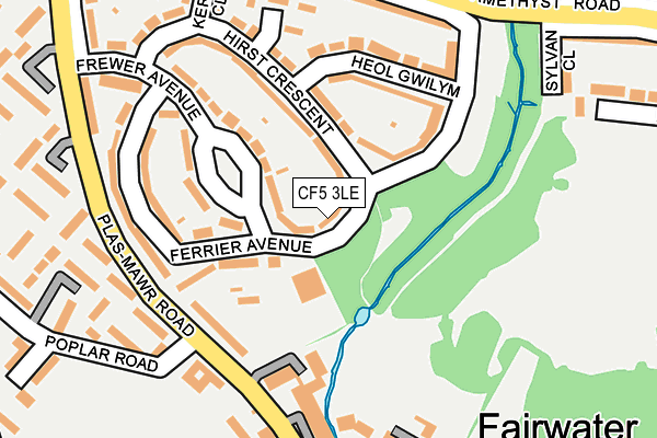 CF5 3LE map - OS OpenMap – Local (Ordnance Survey)