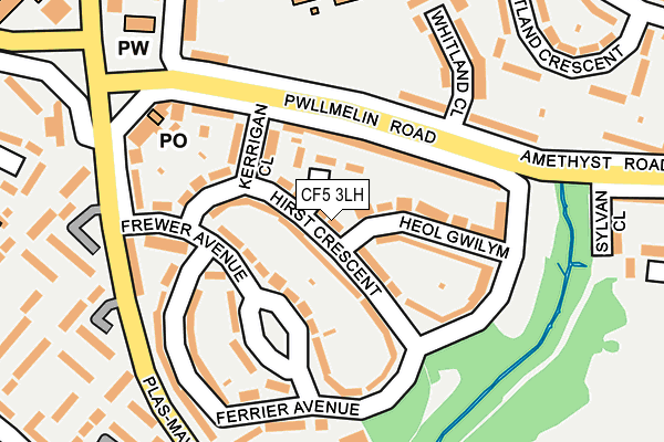 CF5 3LH map - OS OpenMap – Local (Ordnance Survey)