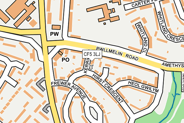 CF5 3LJ map - OS OpenMap – Local (Ordnance Survey)