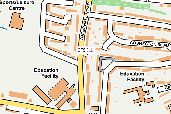 CF5 3LL map - OS OpenMap – Local (Ordnance Survey)