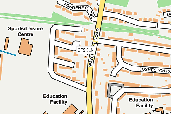 CF5 3LN map - OS OpenMap – Local (Ordnance Survey)