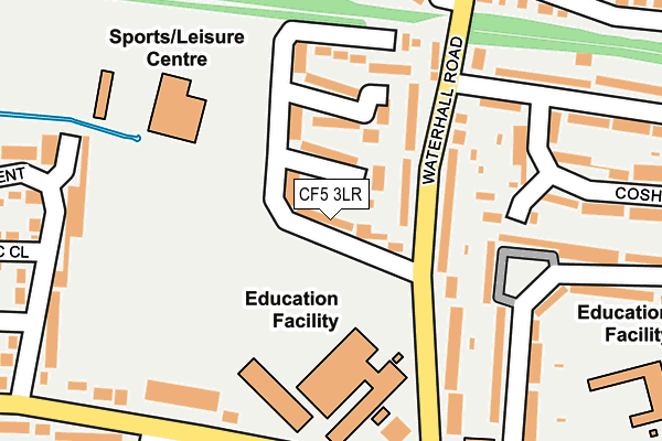 CF5 3LR map - OS OpenMap – Local (Ordnance Survey)