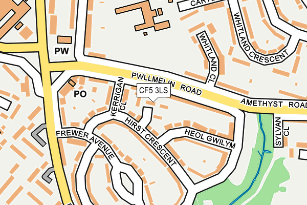 CF5 3LS map - OS OpenMap – Local (Ordnance Survey)