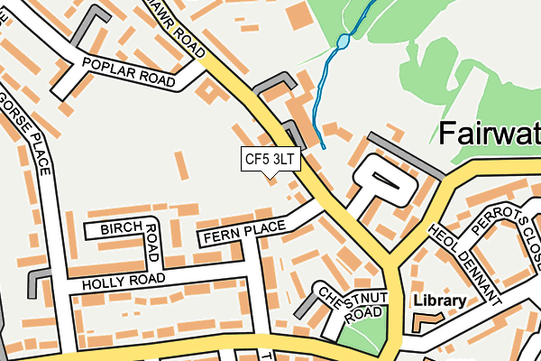 CF5 3LT map - OS OpenMap – Local (Ordnance Survey)