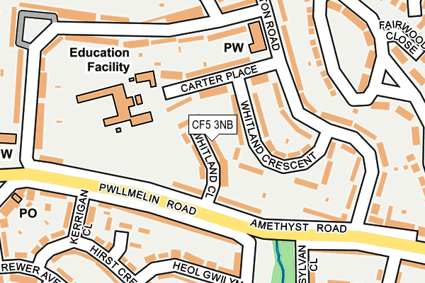 CF5 3NB map - OS OpenMap – Local (Ordnance Survey)