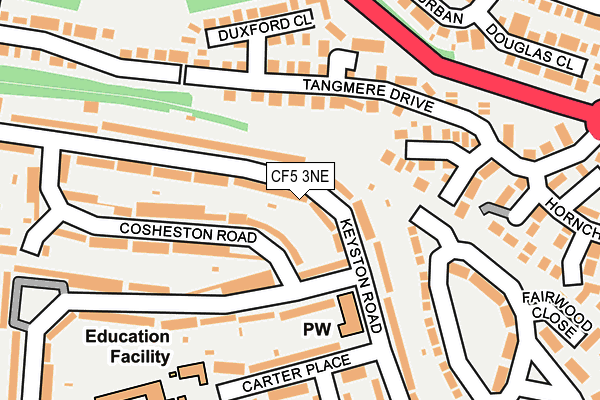 CF5 3NE map - OS OpenMap – Local (Ordnance Survey)
