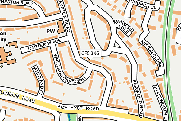 CF5 3NG map - OS OpenMap – Local (Ordnance Survey)