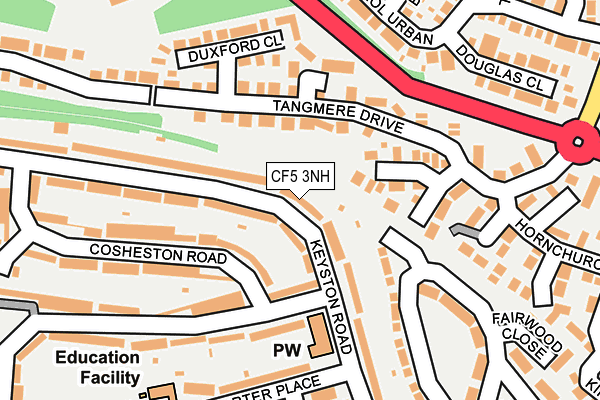 CF5 3NH map - OS OpenMap – Local (Ordnance Survey)