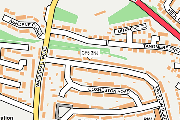 CF5 3NJ map - OS OpenMap – Local (Ordnance Survey)