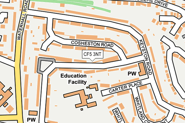 CF5 3NT map - OS OpenMap – Local (Ordnance Survey)