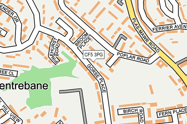 CF5 3PG map - OS OpenMap – Local (Ordnance Survey)