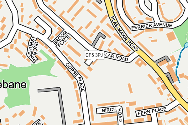 CF5 3PJ map - OS OpenMap – Local (Ordnance Survey)