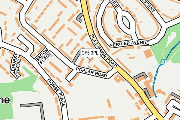 CF5 3PL map - OS OpenMap – Local (Ordnance Survey)