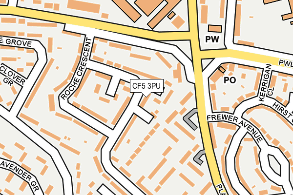 CF5 3PU map - OS OpenMap – Local (Ordnance Survey)