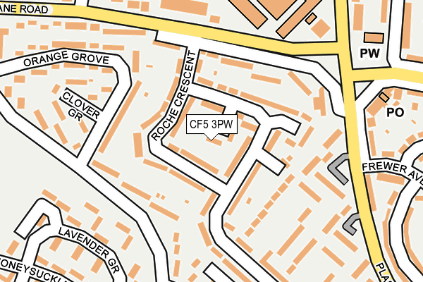 CF5 3PW map - OS OpenMap – Local (Ordnance Survey)