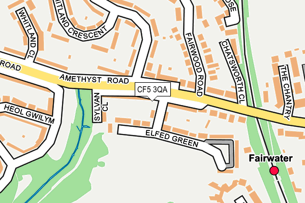 CF5 3QA map - OS OpenMap – Local (Ordnance Survey)