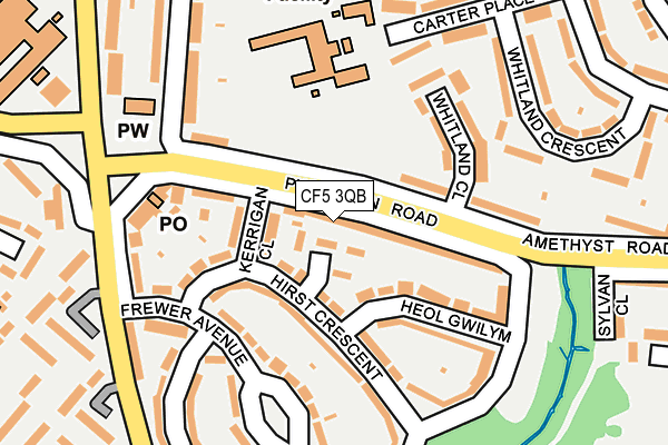 CF5 3QB map - OS OpenMap – Local (Ordnance Survey)