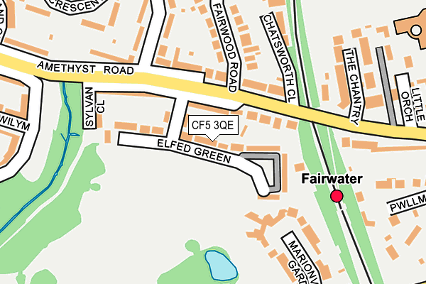 CF5 3QE map - OS OpenMap – Local (Ordnance Survey)