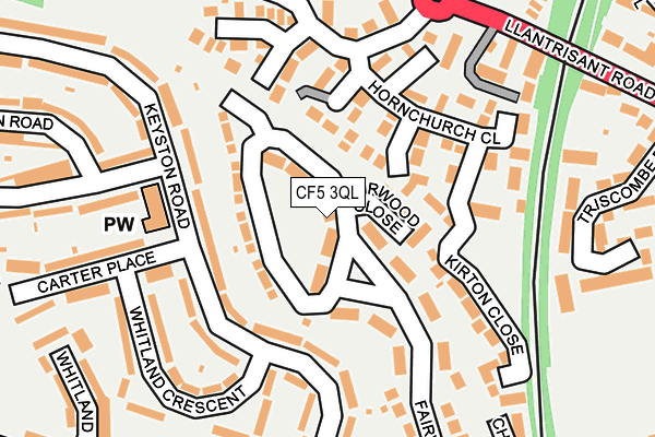 CF5 3QL map - OS OpenMap – Local (Ordnance Survey)