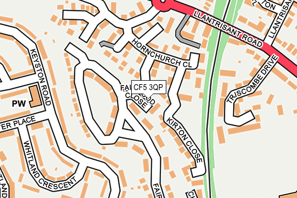 CF5 3QP map - OS OpenMap – Local (Ordnance Survey)