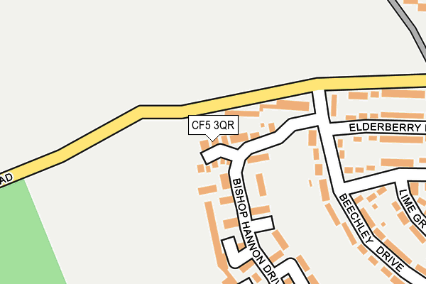 CF5 3QR map - OS OpenMap – Local (Ordnance Survey)