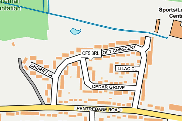 CF5 3RL map - OS OpenMap – Local (Ordnance Survey)