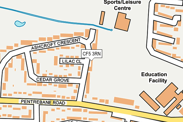 CF5 3RN map - OS OpenMap – Local (Ordnance Survey)