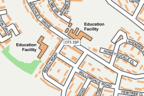 CF5 3SP map - OS OpenMap – Local (Ordnance Survey)