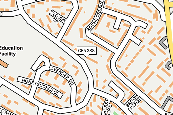 CF5 3SS map - OS OpenMap – Local (Ordnance Survey)