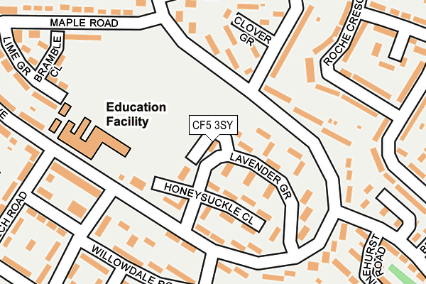 CF5 3SY map - OS OpenMap – Local (Ordnance Survey)