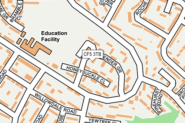 CF5 3TB map - OS OpenMap – Local (Ordnance Survey)