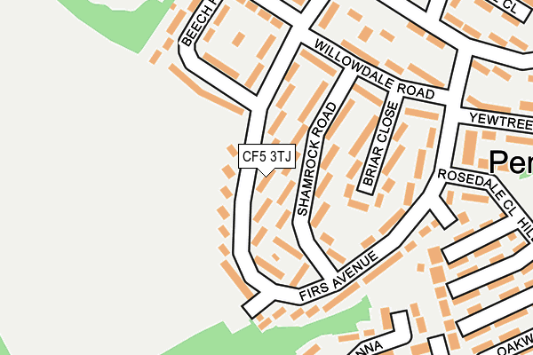 CF5 3TJ map - OS OpenMap – Local (Ordnance Survey)